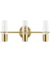 Jonathan Y Bolha Bubble 3-light Led Vanity In Brass