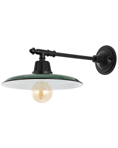 Jonathan Y Bonner Farmhouse Industrial Indoor/outdoor Sconce In Green