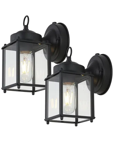 Jonathan Y Boston Outdoor Sconce In Black