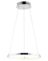 Jonathan Y Bradley 15.75in Integrated Led Pendant In Silver