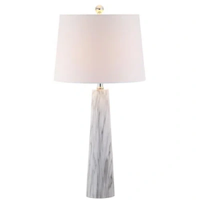 Jonathan Y Designs Bradley 29in Resin Table Lamp In White/black
