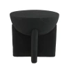 Jonathan Y Brady 16.25" Minimalist Modern Drum Accent Table, Black Frosted