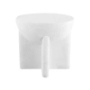 Jonathan Y Brady 16.25" Minimalist Modern Drum Indoor/outdoor Accent Table In White