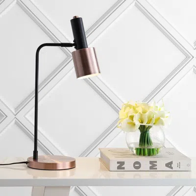 Jonathan Y Brady 22" Metal Led Task Table Lamp In Pink