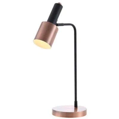 Jonathan Y Brady 22in Metal Led Task Table Lamp In Copper/black