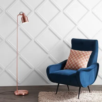 Jonathan Y Brandon 57" Metal Task Led Floor Lamp In Pink