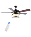Jonathan Y Brantley 52" 2-light Bohemian Farmhouse Iron Led Ceiling Fan In Black