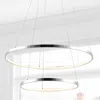 Jonathan Y Brice 24" Round Integrated Led Metal Pendant