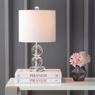 Jonathan Y Brooklyn 17.5" Crystal Led Table Lamp In Pink