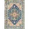 Jonathan Y Brooklyn Geometric Medallion Area Rug In Blue/beige