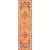 Jonathan Y Brooklyn Geometric Medallion Area Rug In Orange/blue