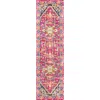 Jonathan Y Brooklyn Geometric Medallion Area Rug In Red/pink