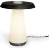 Jonathan Y Bruno 12.25" Mid-century Minimalist Plant-based Pla 3d Printed Dimmable Led Table Lamp In White/black With White Shade