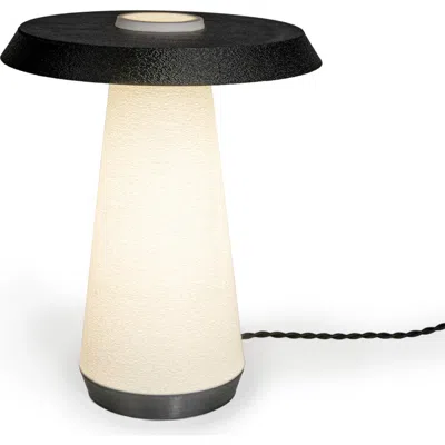 Jonathan Y Bruno 12.25" Mid-century Minimalist Plant-based Pla 3d Printed Dimmable Led Table Lamp In White/black With White Shade