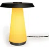 Jonathan Y Bruno 12.25" Mid-century Minimalist Plant-based Pla 3d Printed Dimmable Led Table Lamp In Yellow/black With Yellow Shade