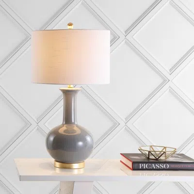Jonathan Y Brussels 27" Ceramic/metal Led Table Lamp In Neutral