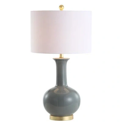 Jonathan Y Brussels 27" Contemporary Transitional Ceramic/metal Led Table Lamp In Gray