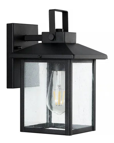 Jonathan Y Bungalow Rustic Led Outdoor Lantern In Black
