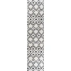 Jonathan Y Caimari Moroccan Diamond Shag Area Rug In White/gray