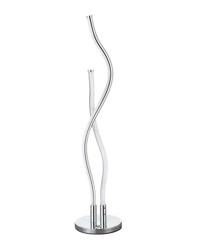Jonathan Y Cairo 26.25in Led Integrated Table Lamp In Silver