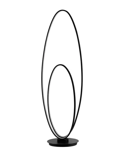 Jonathan Y Calder Oval Led Floor Lamp In Black