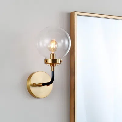 Jonathan Y Caleb 1-light 6" Brass Vanity In Transparent