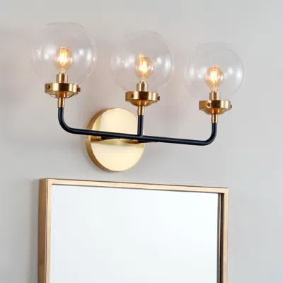 Jonathan Y Caleb 3-light 22" Brass Vanity In Metallic