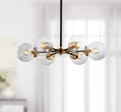 Jonathan Y Caleb 6-light 28" Brass Cluster Pendant In Gold