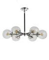 Jonathan Y Caleb 6-light 28" Cluster Pendant In Chrome,black