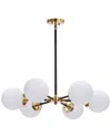 Jonathan Y Caleb Adjustable 6-light 28" Brass Cluster Pendant
