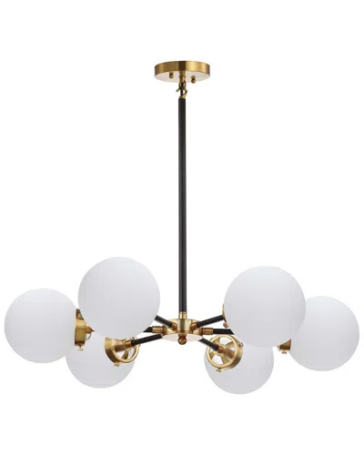 JONATHAN Y JONATHAN Y CALEB ADJUSTABLE 6-LIGHT 28IN BRASS CLUSTER PENDANT