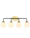 Jonathan Y Caleb Vanity Light In Black