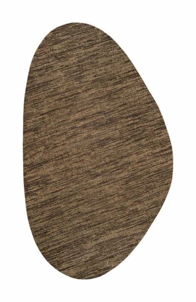 Jonathan Y Callan Modern Rustic Abstract Indoor/outdoor Shaped Area Rug In Brown