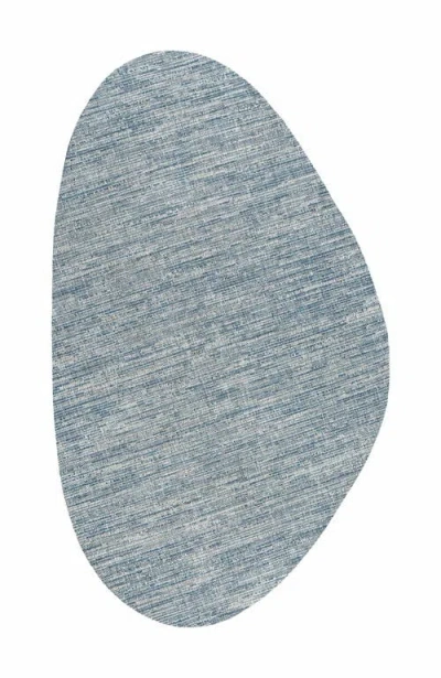 Jonathan Y Callan Modern Rustic Abstract Indoor/outdoor Shaped Area Rug In Blue