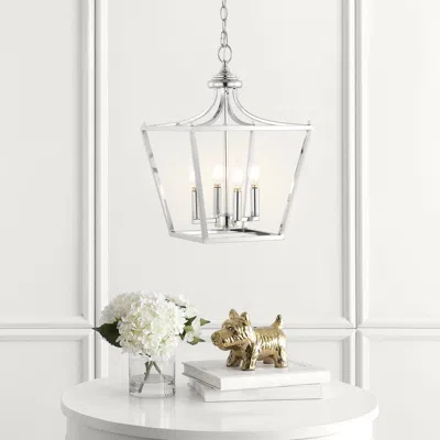 Jonathan Y Camden 13" 4-light Iron Classic Midcentury Pendant Lantern In Metallic