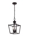 Jonathan Y Camden 3-light Led Pendant In Bronze