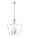 Jonathan Y Camden 4 Light Led Pendant In Silver