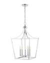 Jonathan Y Camden 5 Light Led Pendant In Silver
