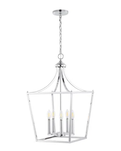 Jonathan Y Camden 5 Light Led Pendant In Silver