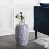 Jonathan Y Camellia 17" Ceramic Drum Garden Stool