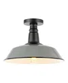 Jonathan Y Camila 14" 1-light Classic Industrial Indoor, Outdoor Iron Led Semi Flush Mount In Multi