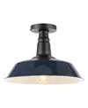 Jonathan Y Camila 14" 1-light Classic Industrial Indoor, Outdoor Iron Led Semi Flush Mount In Multi