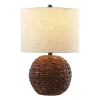 Jonathan Y Camilo 21.5" Modern Coastal Woven Rattan Globe Led Table Lamp In Brown