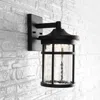 Jonathan Y Campo 7.75" Outdoor Wall Lantern Crackled Glass/metal Integrated Led Wall Sconce