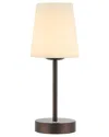 Jonathan Y Carson 12in Bohemian Farmhouse Iron Rechargeable Integrated Led Table Lamp In Bronze