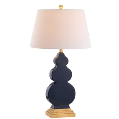 Jonathan Y Designs Carter 29in Ceramic & Resin Table Lamp In Navy/gold