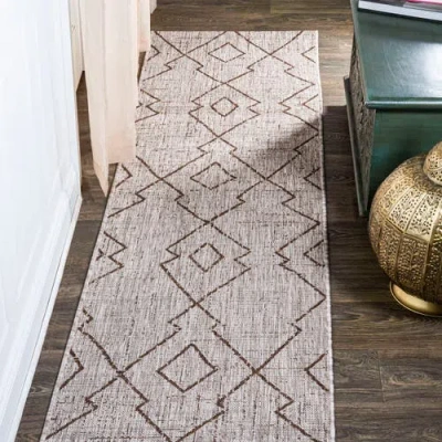 Jonathan Y Carwa  Diamond Trellis Indoor/outdoor Area Rug In Gray