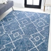 Jonathan Y Carwa  Diamond Trellis Indoor/outdoor Area Rug In Blue/ivory