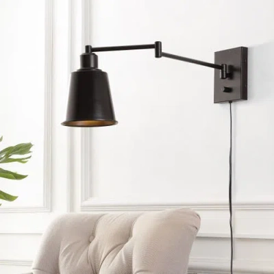 Jonathan Y Cary Iron Contemporary Swing Arm Led Wall Sconce In Oil Rubbed Bronze