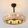 Jonathan Y Cassidy 6-light Led Ceiling Fan, Metal/rattan, Remote/app, Adjustable Height